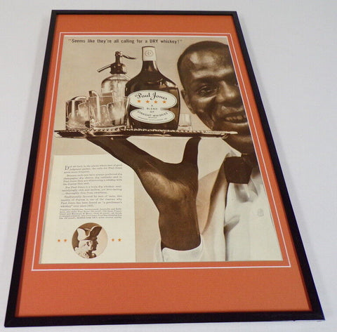 1937 Paul Jones Whiskey Framed 11x17 ORIGINAL Vintage Advertising Poster