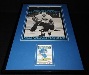 Butch Goring Signed Framed 11x17 Photo Display 1981 Sport MVP Islanders