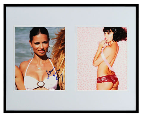 Adriana Lima Signed Framed 16x20 Bikini Lingerie Photo Set 