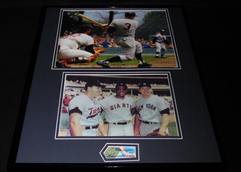 Harmon Killebrew Signed Framed 16x20 Photo Set Twins w/Mickey Mantle+Willie Mays