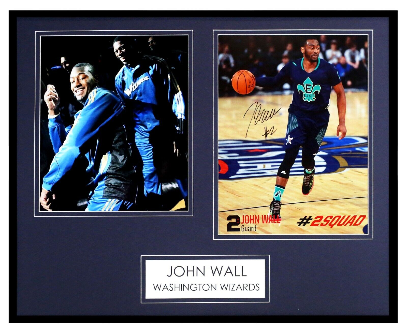 John Wall Signed Framed 16x20 Photo Display Wizards Dougie Dance