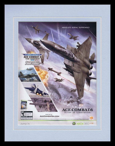 Ace Combat 6 2007 XBox Framed 11x14 ORIGINAL Vintage Advertisement