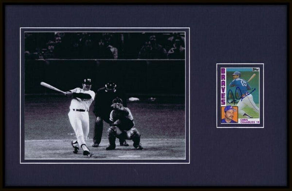 Chris Chambliss 1976 ALCS HR Signed Framed 11x17 Photo Display NY Yankees