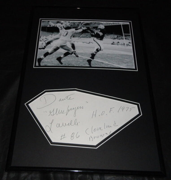 Dante Gluefingers Lavelli Signed Framed 12x18 Photo Display JSA Browns