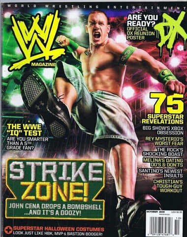 ORIGINAL Vintage October 2009 WWE Magazine John Cena