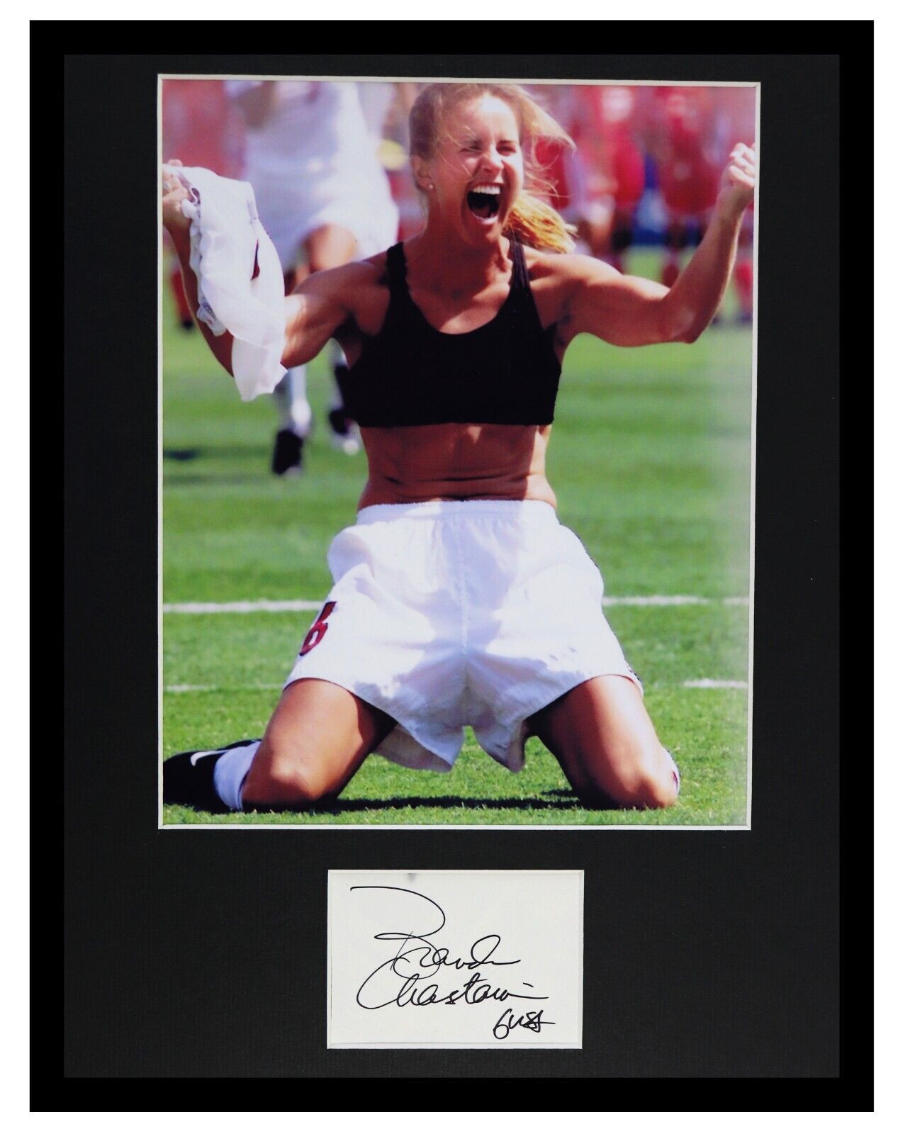 Brandi Chastain Signed Framed 11x14 Photo Display World Cup