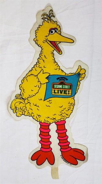 VINTAGE 1980 Sesame Street Live Big Bird 20" Felt Pennant