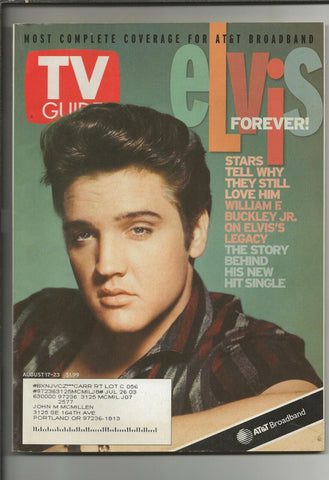 ORIGINAL Vintage TV Guide Magazine August 17-23 2002 Elvis Presley Forever