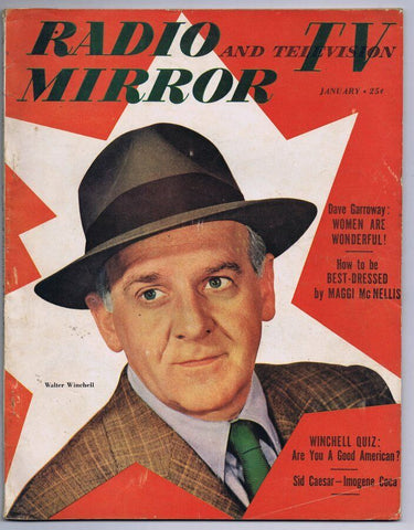 ORIGINAL Vintage January 1951 Radio TV Mirror Magazine Walter Winchell 