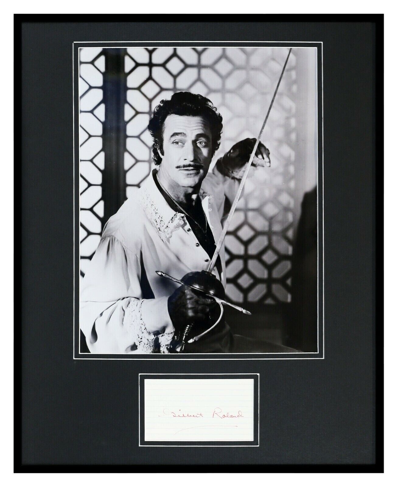 Gilbert Roland Signed Framed 16x20 Photo Display JSA Robin Hood