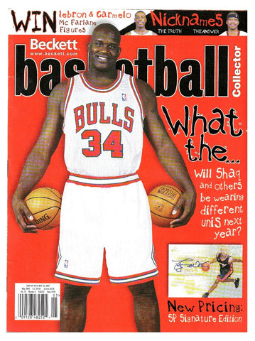 May 2004 Beckett Basketball Magazine #166 Shaquille O'Neal Bulls