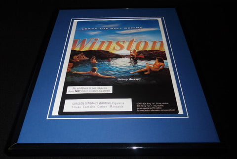 2004 Winston Cigarettes Group Therapy Framed 11x14 ORIGINAL Advertisement