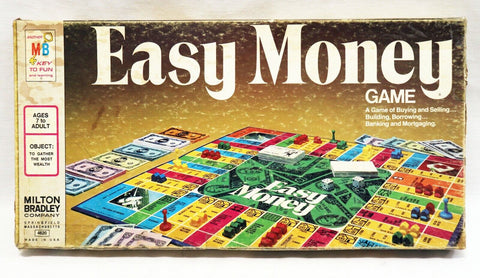 VINTAGE COMPLETE 1974 Milton Bradley Easy Money Board Game