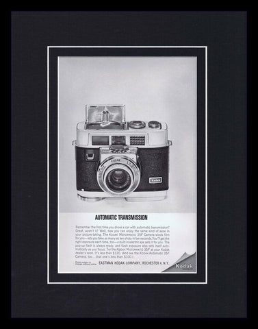 1963 Kodak Motormatic 35F Camera Framed 11x14 ORIGINAL Vintage Advertisement 