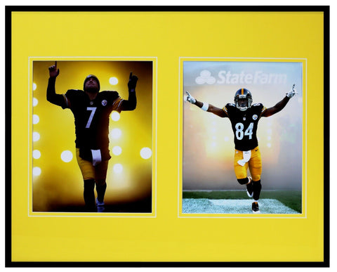 Ben Roethlisberger Antonio Brown Steelers Intro Framed 16x20 Photo Set 