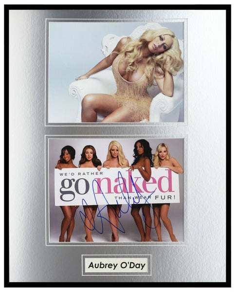 Aubrey O'Day Signed Framed 16x20 Photo Set Danity Kane Go Naked