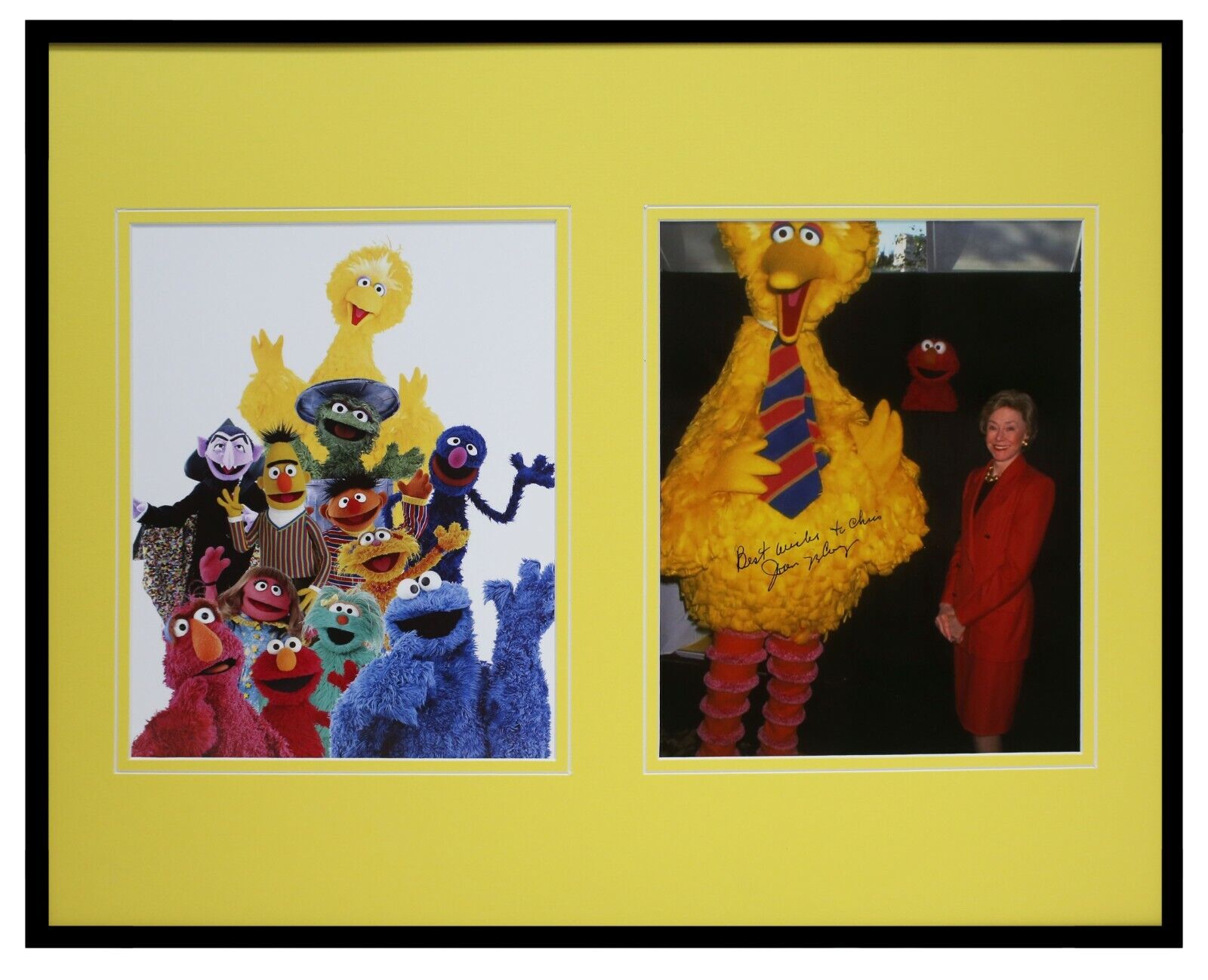 Joan Ganz Cooney Signed Framed 16x20 Photo Display Sesame Street Creator