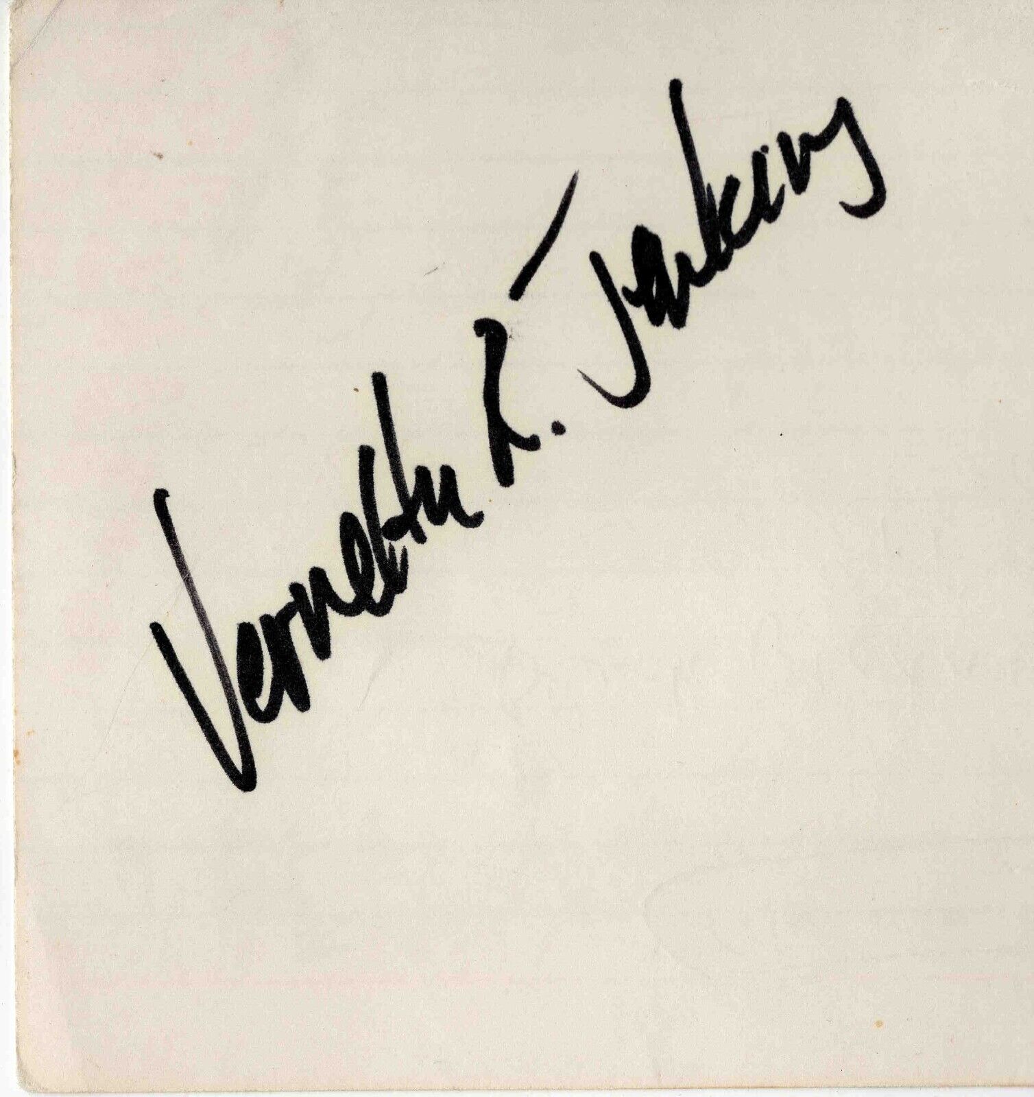 Vernetta Jenkins Signed Index Card How I Got Into College