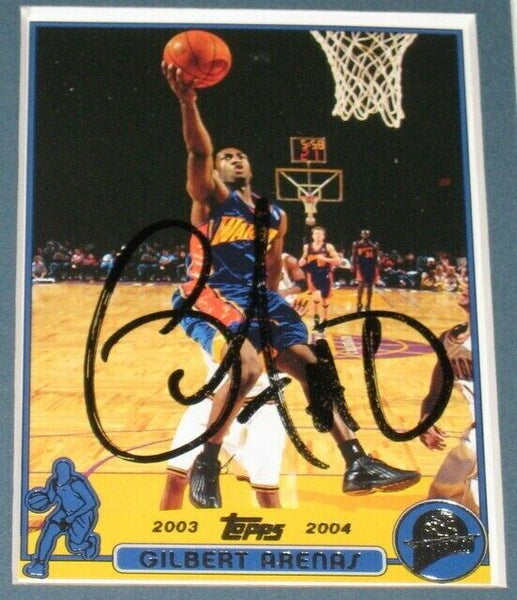 Gilbert Arenas Signed Framed 11x17 Photo Display Grizzlies