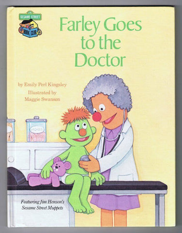 ORIGINAL Vintage 1980 Sesame Street Farley Goes to the Doctor Hardcover Book