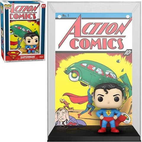 NEW SEALED 2022 Funko Superman Action Comics 1 Pop! Comic Cover Figure with Case