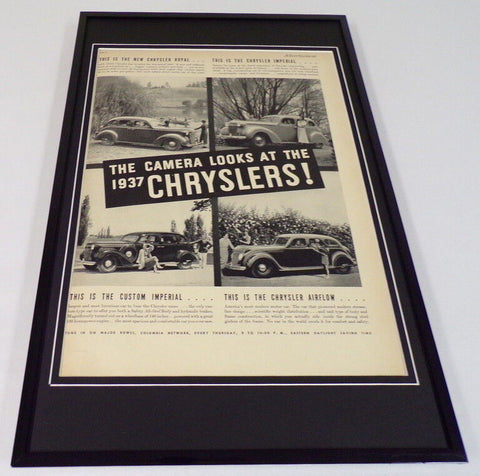 1937 Chrysler Royal / Imperial Framed 11x17 ORIGINAL Vintage Advertising Poster