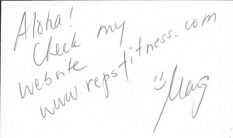 Marjo Selin Signed 3x5 Index Card Fitness Model