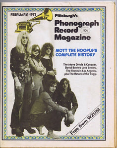 Vintage 1973 Pittsburgh Phonograph Magazine Moot the Hoople Rolling Stones