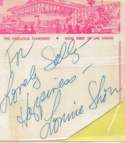 Lonnie Shorr Signed Vintage Album Page