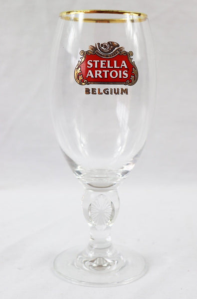 VINTAGE Stella Artois Gold Rim Belgium Beer Glass