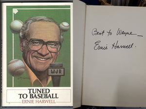 Ernie Harwell Signed Hardcover Book Tuned to Baseball Tigers