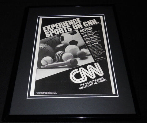 1986 CNN Sports Framed 11x14 ORIGINAL Advertisement