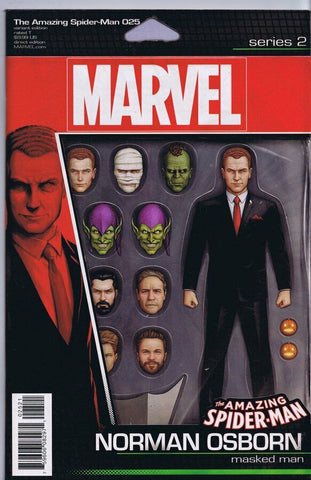 Amazing Spider-Man V4 #25 2017 Marvel Osborn Christopher Action Figure Cover 