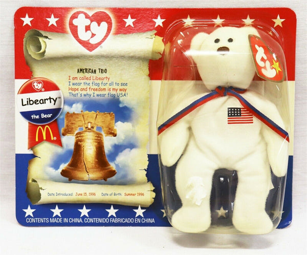 VINTAGE 2000 McDonald's Beanie Babies American Trio Set Righty Lefty Libearty