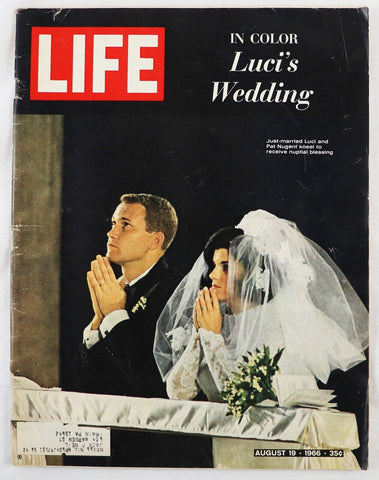 ORIGINAL Vintage Aug 19 1966 Life Magazine Luci's Wedding