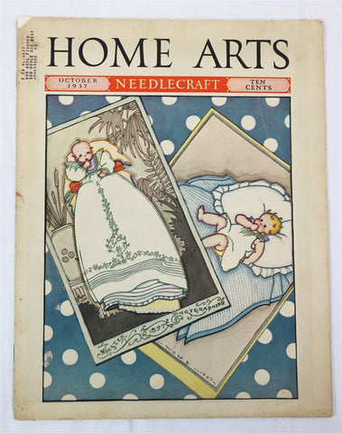 ORIGINAL Vintage Oct 1937 Home Arts Needlecraft Magazine 