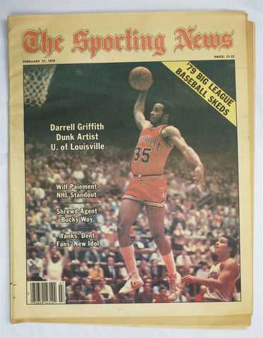  VINTAGE Feb 17 1979 Sporting News Magazine Darrell Griffith Louisville