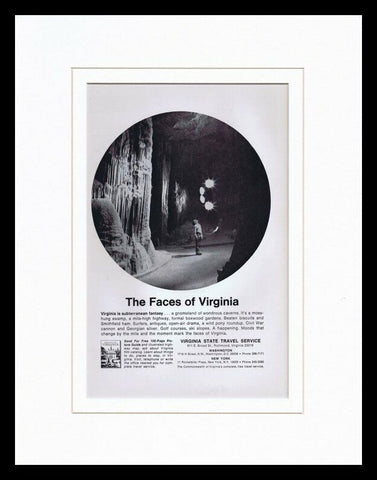 1968 Virginia Tourism Framed 11x14 ORIGINAL Vintage Advertisement 