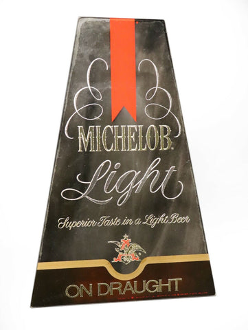 VINTAGE Michelob Light Beer on Draught 12x18" Mirror Bar Sign  