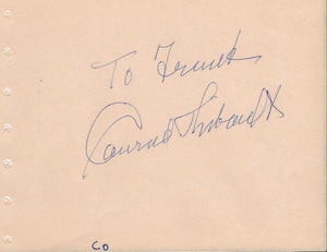 Conrad Thibault Signed Vintage Album Page