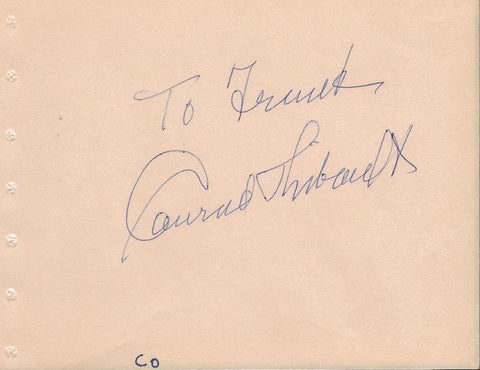 Conrad Thibault Signed Vintage Album Page