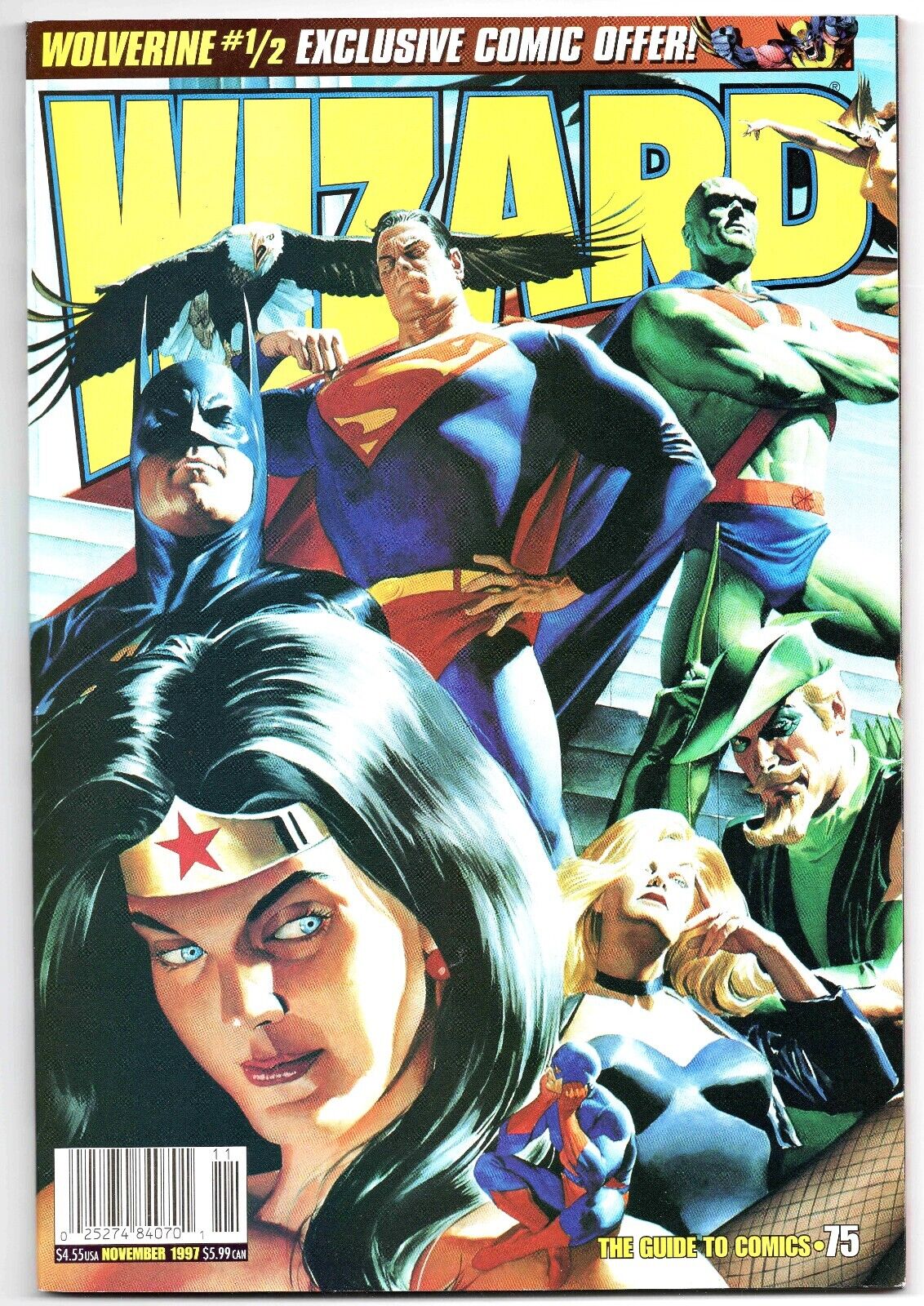 Wizard Magazine #75 VINTAGE 1997 Alex Ross Justice League