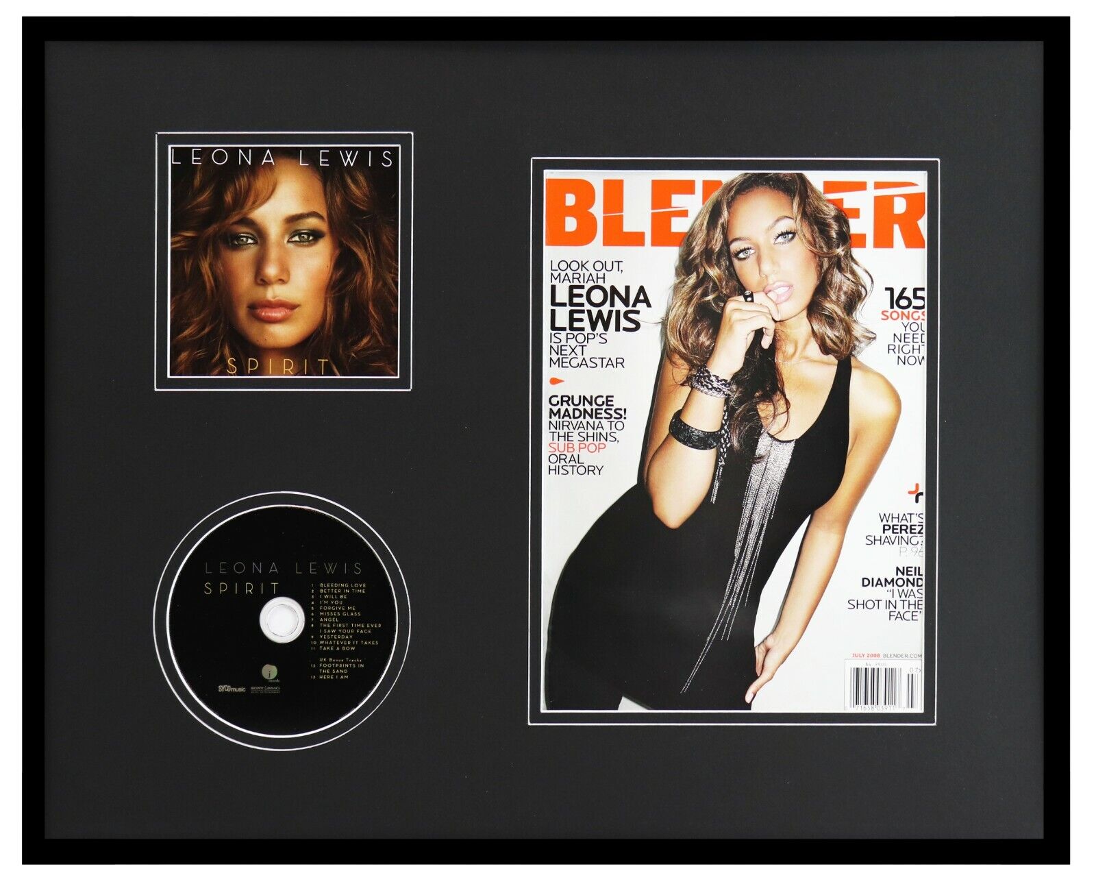 Leona Lewis 16x20 Framed ORIGINAL 2008 Blender Magazine Cover & CD Display