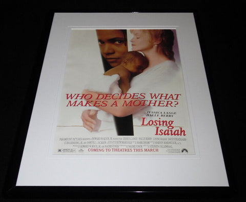 Losing Isaiah 1995 Framed 11x14 ORIGINAL Advertisement Halle Berry Jessica Lange