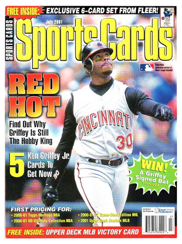 July 2001 Sports Cards Magazine Ken Griffey Jr Reds