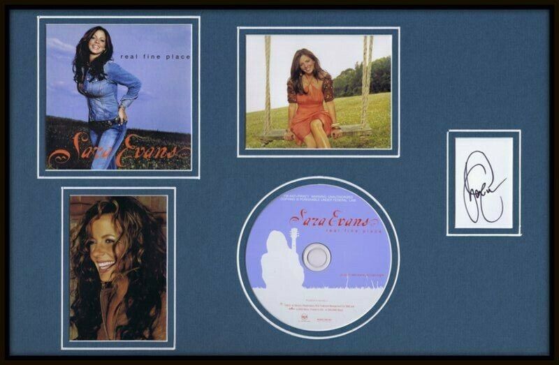 Sara Evans Signed Framed 11x17 Real Time Place CD & Photo Display 