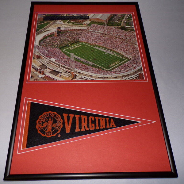 UVA Virginia Cavaliers Football Framed 12x18 Stadium Photo & Pennant Display