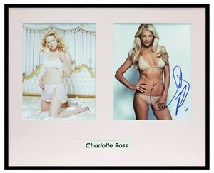 Charlotte Ross Signed Framed 16x20 Lingerie Photo Set AW NYPD Blue