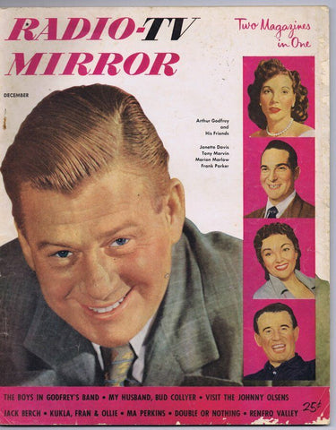 ORIGINAL Vintage December 1951 Radio TV Mirror Magazine Arthur Godfrey