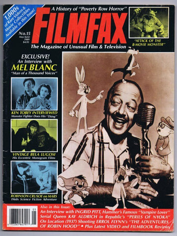 ORIGINAL Vintage May 1989 Filmfax Magazine Mel Blanc Ken Tobey B Movie Monsters